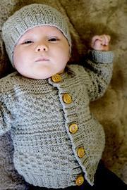 Baby Cakes Austin Cardi in Crucci Merino 8 ply