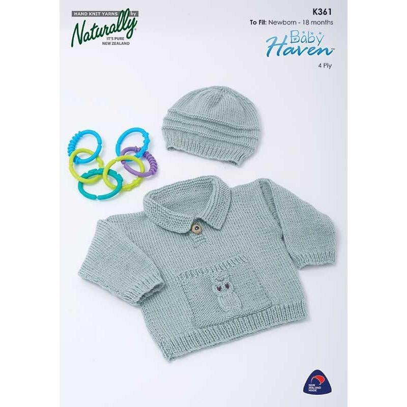 Sweater with Owl Pocket and Hat - KK361