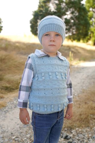 Little Cupcakes LF42 Harley Vest and Hat - (8ply Child)