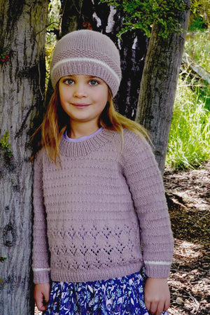 Little Cupcakes LF48 Brooke Sweater and Hat - (8ply Child)