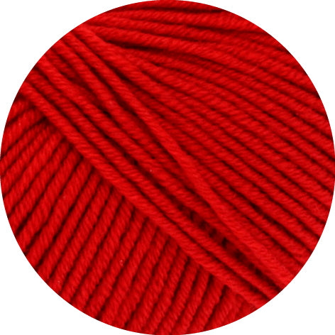 Close-up of a ball of red yarn