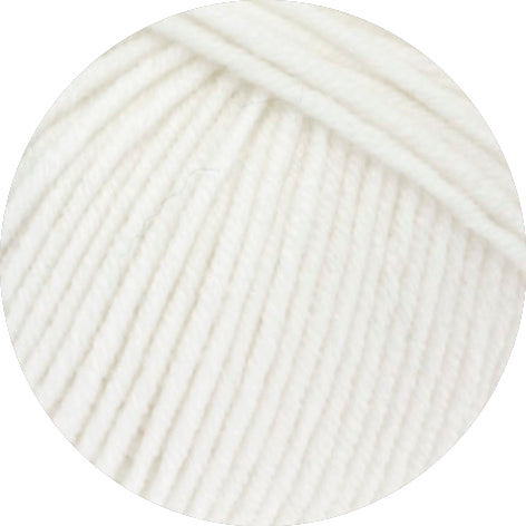 White yarn ball on a white background
