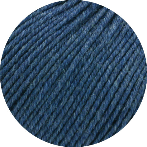 Close-up of blue yarn texture