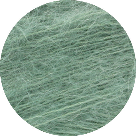 Close-up of light green yarn