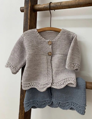 two smaples of The Kiwi Stitch and Knit Co Millie - (8ply Child)
