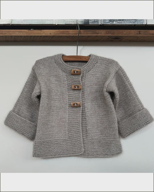 The Kiwi Knit and Stitch Co Mio Jacket & Hat for a chld in 8ply 