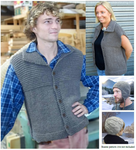 Countrywide Men's Vest in Naturally 14ply Kit
