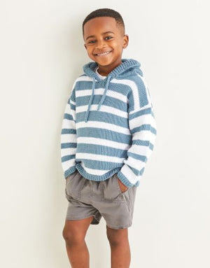 Sirdar Pattern 2577 Deck Chair Striped Hoodie - (8ply Child)