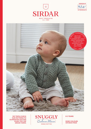 Sirdar Pattern 5241 Round Neck Cardigan - (8ply Baby)