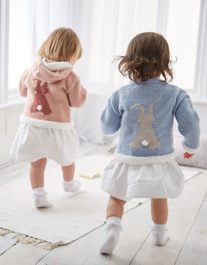 Sirdar Pattern 5304 Bunny Round Neck and Hooded Sweater - (8ply Baby)