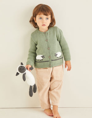 Sirdar Pattern 5373 Sheep Cardigan & Toy - (8ply Baby)