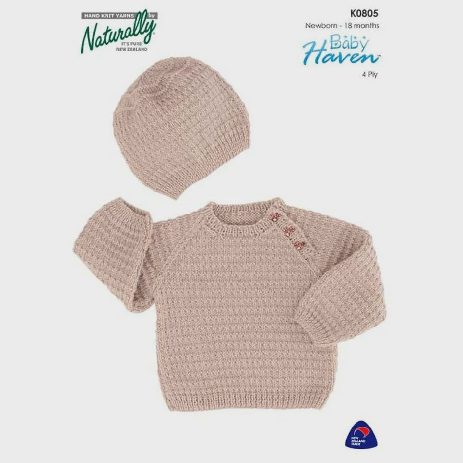 Raglan Sweater and Hat - K0805