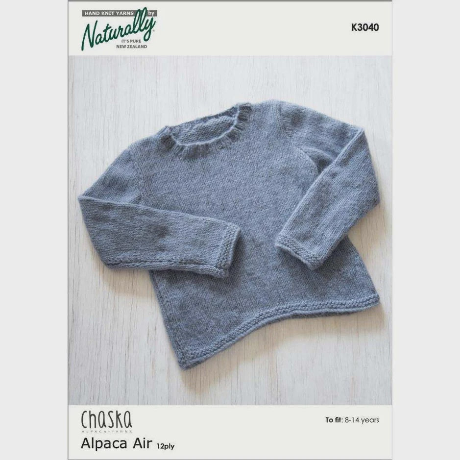 Sweater with Hem Shaping - K3040