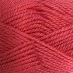 Woolly Red Hut yarn in shade coral.