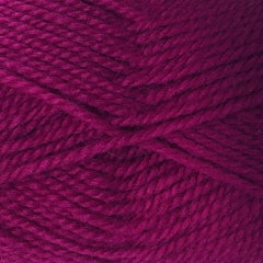 Woolly Red Hut yarn in shade dark raspbery.