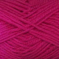 Woolly Red Hut yarn in shade hot pink.