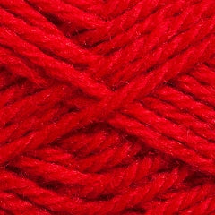 Woolly Red Hut yarn in shade red.