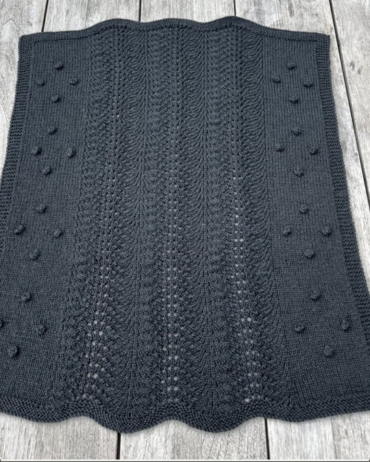 The Kiwi Stitch and Knit Co Aroha Blanket.