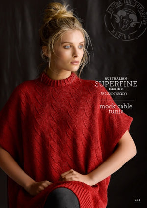 Cleckheaton Pattern 441 Mock Cable Tunic - 8ply Adult