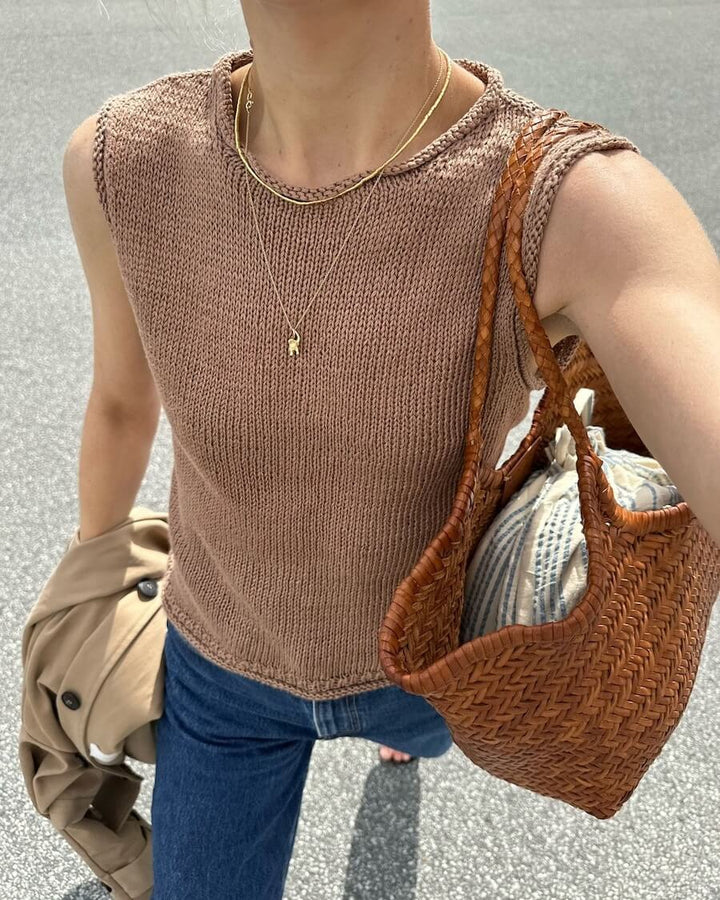 Cloud Top by Petite Knit top in Cotton/Alpaca