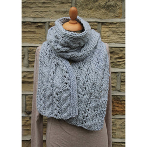 Rowan Pattern Lace Cable Scarf.
