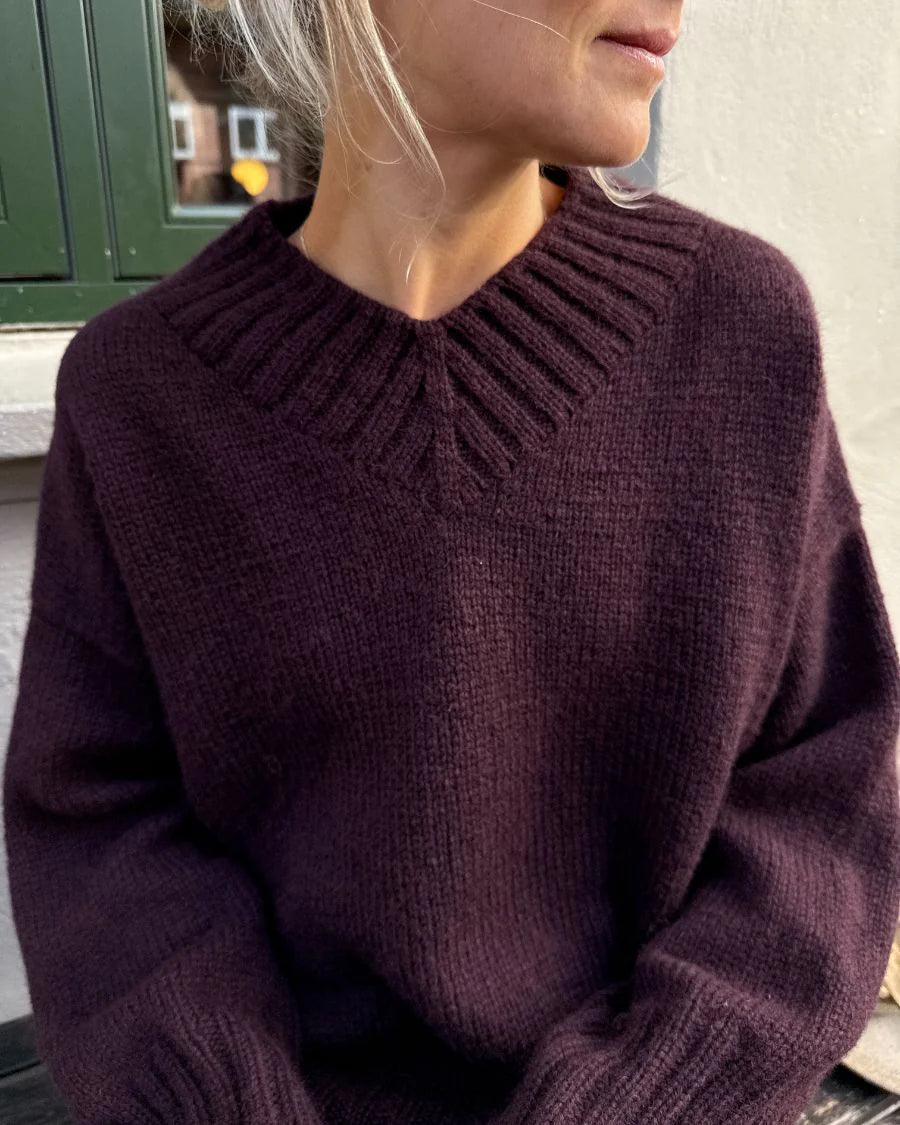 Hannah Sweater V veck- Petite Knit