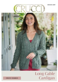 Crucci Pattern 2407 Nimbus Long Cable Cardigan