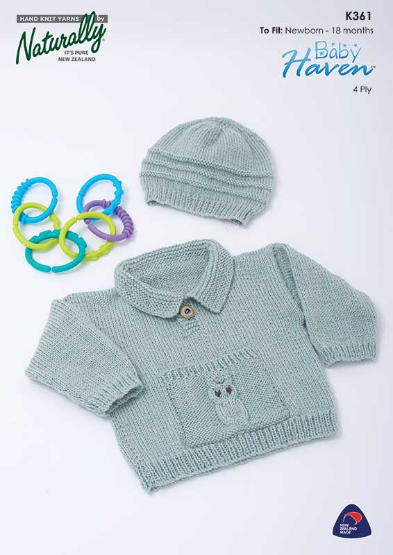 Naturally Pattern Sweater and Hat K361