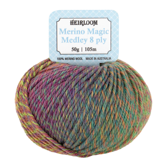 Heirloom Merino Magic Medley 8 Ply.