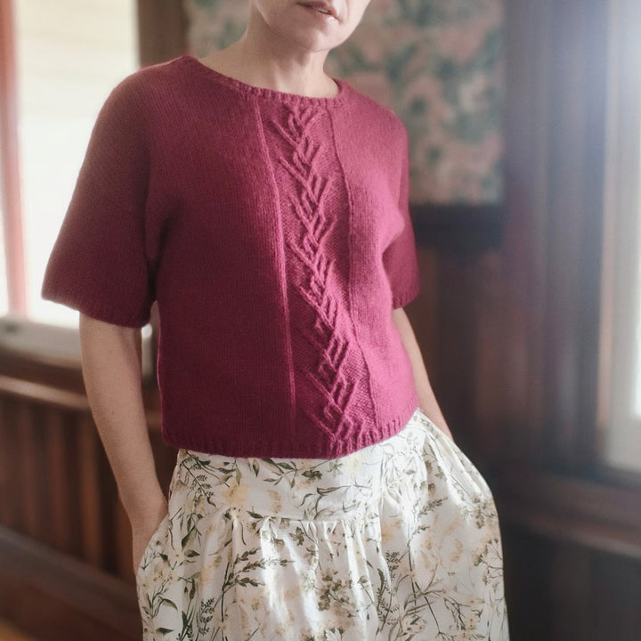 SEPTEMBER KIT OF THE MONTH : Briar Tee by Kiniki Knits in Rebel Worsted Yarn
