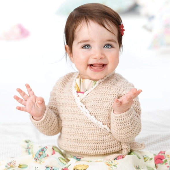 Baby Merino 4 Ply Crochet Cardigan Pattern-w588
