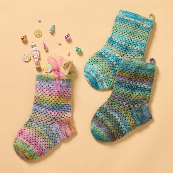 Crochet Christmas Stocking in Patons Sierra Kit