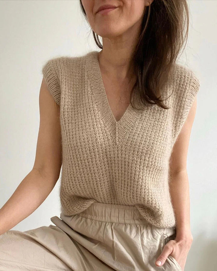 Friday Slipover V-neck  - Petite Knit Woman