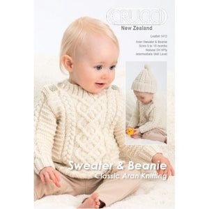 Crucci Pattern 1412 Sweater & Beanie - (8ply Baby)