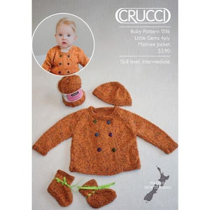 Crucci Pattern 1516 Matinee Jacket Set - (4ply Baby)