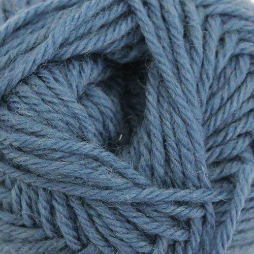 A close up of Broadway Purely Wool DK 8 Ply yarn in shade denim