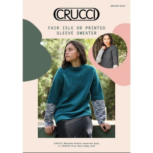 Crucci Pattern 2013 Fair Isle or Printed Sleeve Sweater - (8ply Adult)