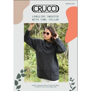 Crucci Pattern 2014 Longline Sweater With Cowl Collar - (8ply Adult)