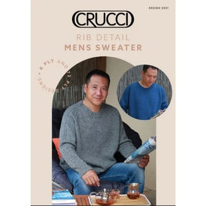 Crucci Pattern 2021 Rib Detail Mens Sweater (8ply/12ply Adult)