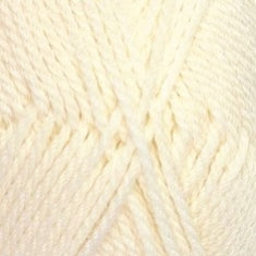A close up of white Crucci Luxury Merino Crepe 8 Ply yarn