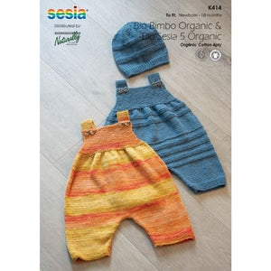 A baby romper and hat set in multicolor and blue, displayed on a flat surface.